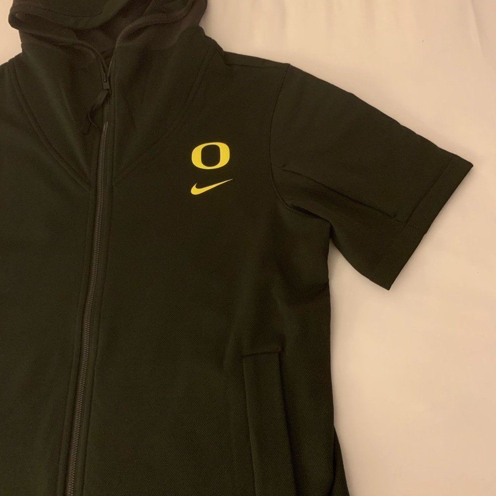 Men's Nike Oregon Ducks Fuse/Showout Full-Zip Short Sleeve Hoodie - Picture 2 of 14